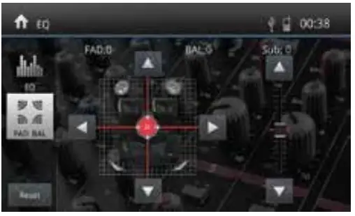 BLAUPUNKT Car Multimedia Dakota BP800PLAY-fader and balance