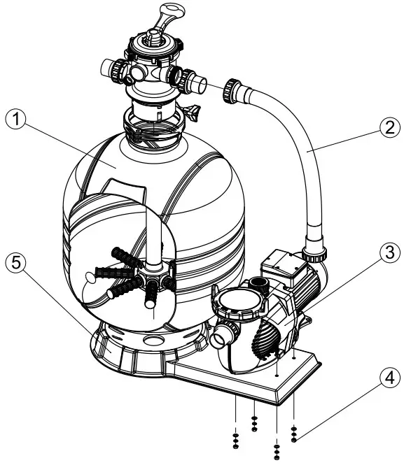 Emaux water technology FSM17 6W SPH075 FSM Series Sand Filtration System - Figure 1