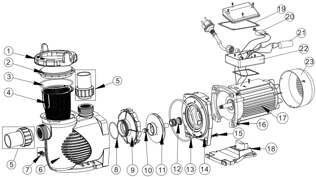 Emaux water technology FSM17 6W SPH075 FSM Series Sand Filtration System - Figure 2