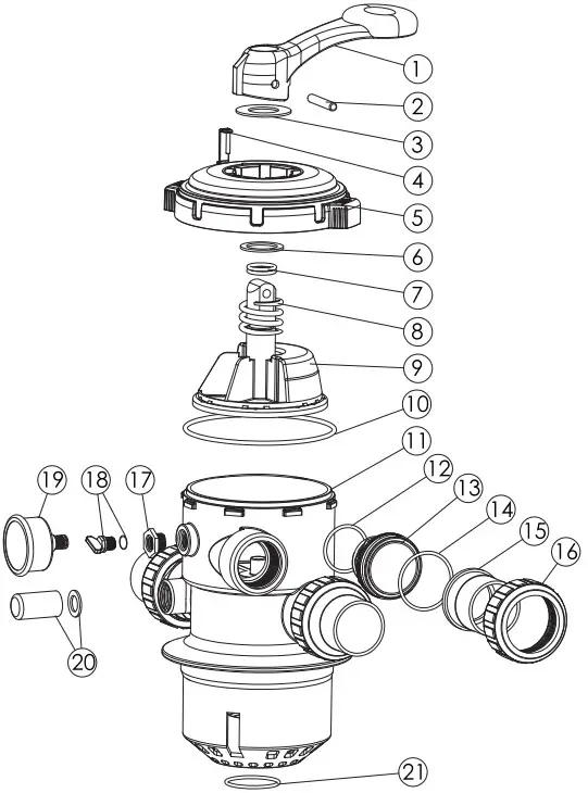 Emaux water technology FSM17 6W SPH075 FSM Series Sand Filtration System - Figure 3