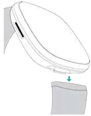 Fitbit Sense FB512 Advanced Smartwatch with Tools for Heart Health - Gently pull