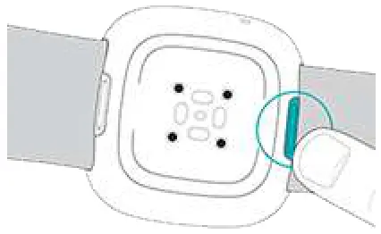 Fitbit Sense FB512 Advanced Smartwatch with Tools for Heart Health - Turn over Sense