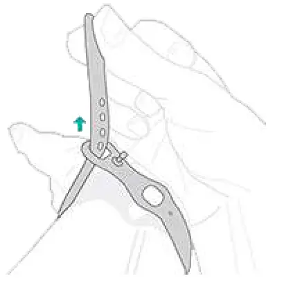 Fitbit Sense FB512 Advanced Smartwatch with Tools for Heart Health - bottom band through