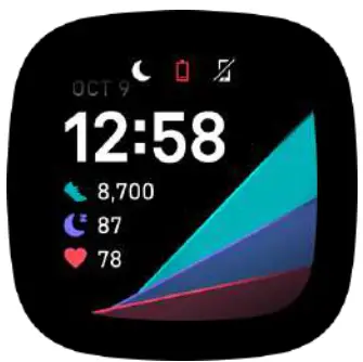 Fitbit Sense FB512 Advanced Smartwatch with Tools for Heart Health - status indicators