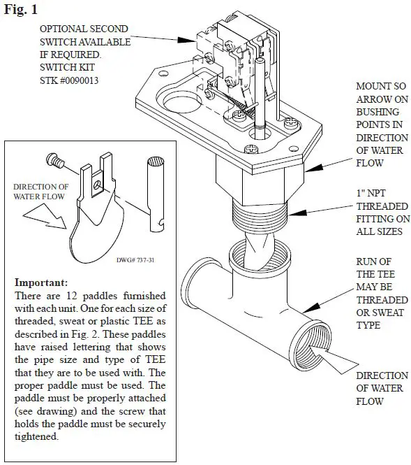 POTTER VS-SP Vane Type Waterflow Alarm Switch Small Pipe-FIG2
