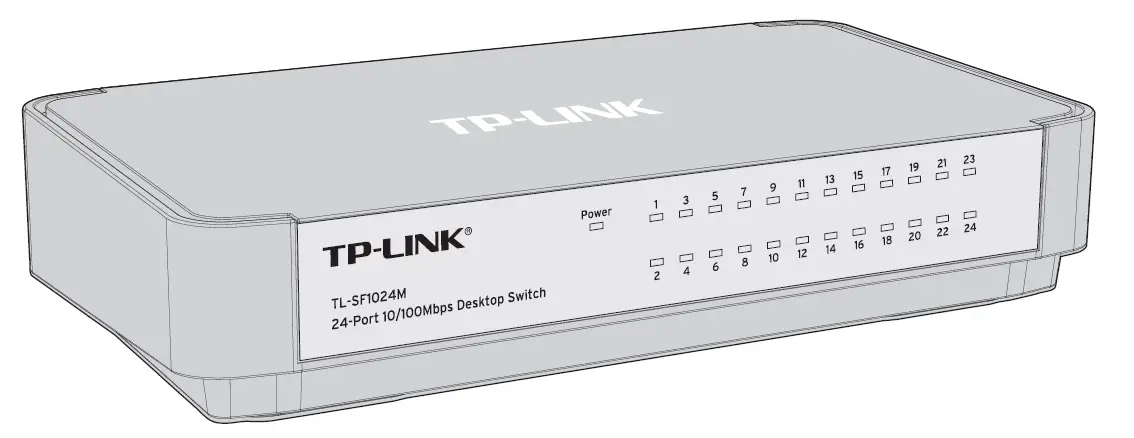 tp-link TL-SF1024M 24 Port 10 or 100Mbps Desktop Switch