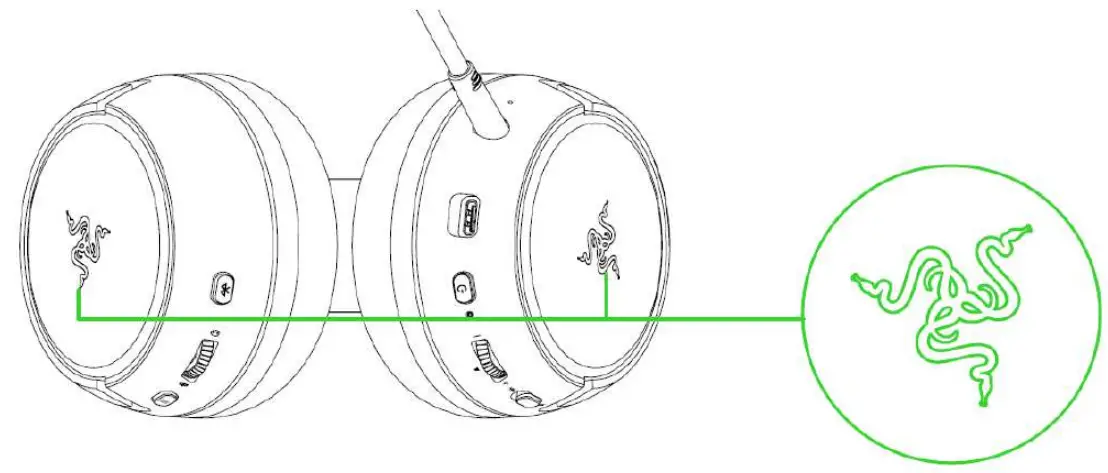 RAZER KAIRA PRO Wireless Gaming Headset for Xbox - connect botton 2