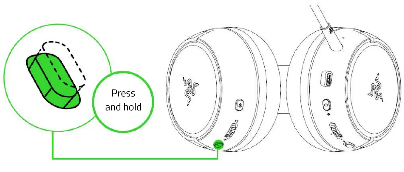 RAZER KAIRA PRO Wireless Gaming Headset for Xbox - parring