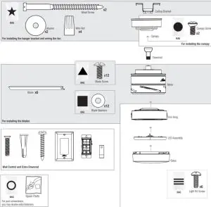 Hunter 59628 Solaria Indoor Outdoor Ceiling Fan with LED Light and Remote Control - figure 3