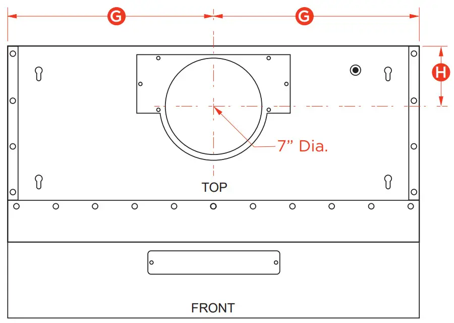 XOE230 30 Inch Under Cabinet Range Hood - TOP VENT