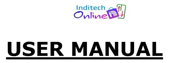 Inditech TFT 170X900 Parallel COP Touch User Manual