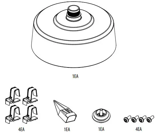 Hanwha Techwin SBP-317HMWP Hanging Mount Cup Adapter-FIG2
