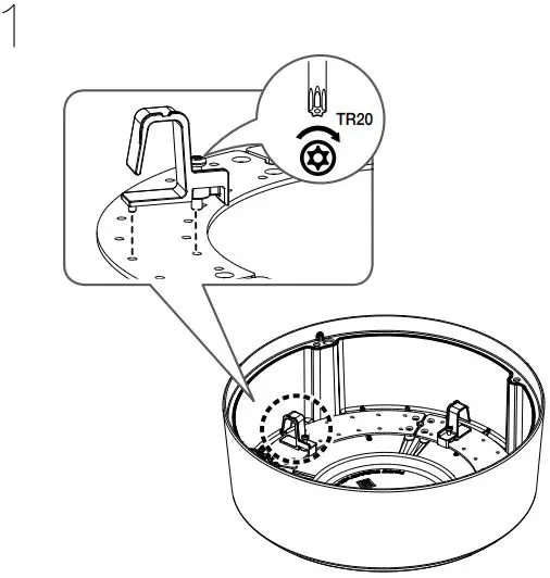 Hanwha Techwin SBP-317HMWP Hanging Mount Cup Adapter-FIG3