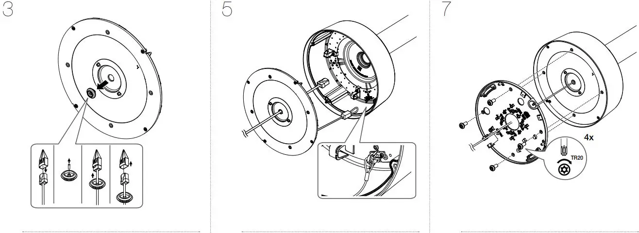 Hanwha Techwin SBP-317HMWP Hanging Mount Cup Adapter-FIG5