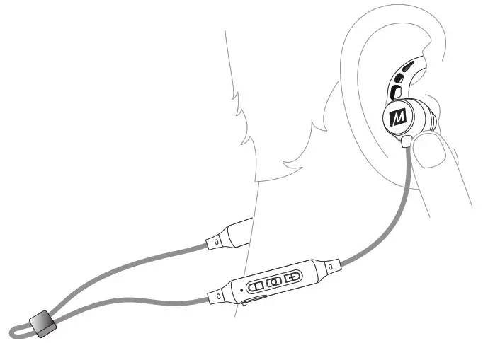 MEE audio X5 Wireless In-ear Stereo Headset - Adjust each earpiece until