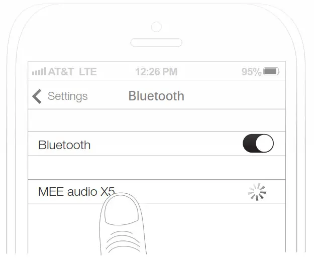 MEE audio X5 Wireless In-ear Stereo Headset - STEP 2 PAIRING 2