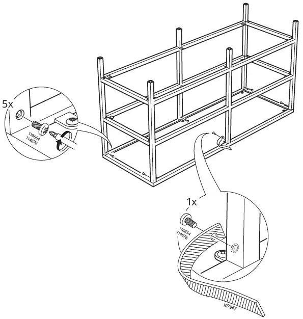 IKEA 503.034.29 VITTSJO TV Bench Instruction-6