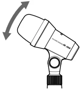YEASU M-100 Dual-Element Microphone - Angle adjustment knobs