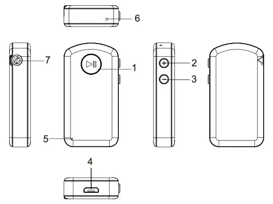 STREX SP28 Wireless Audio Receiver BT- PRODUCT DIAGRAM