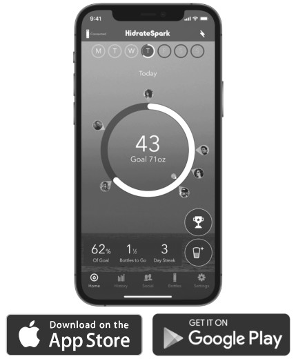 HidrateSpark Pro World's Smartest Water Bottle - DOWNLOAD THE APP