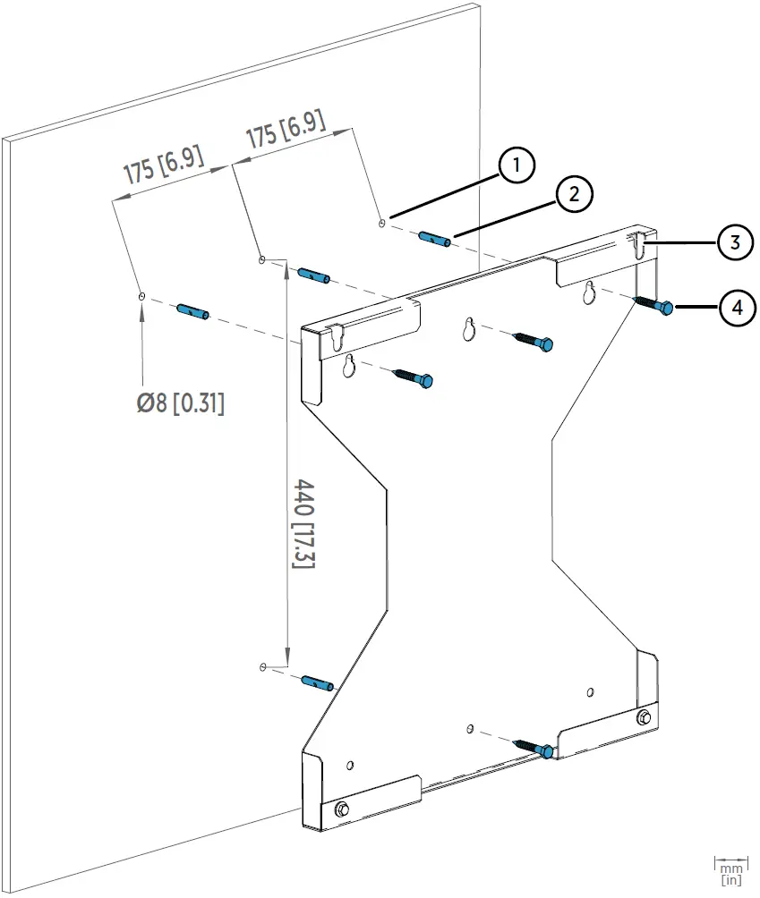 Installing CAB100B with Mounting Frame 01