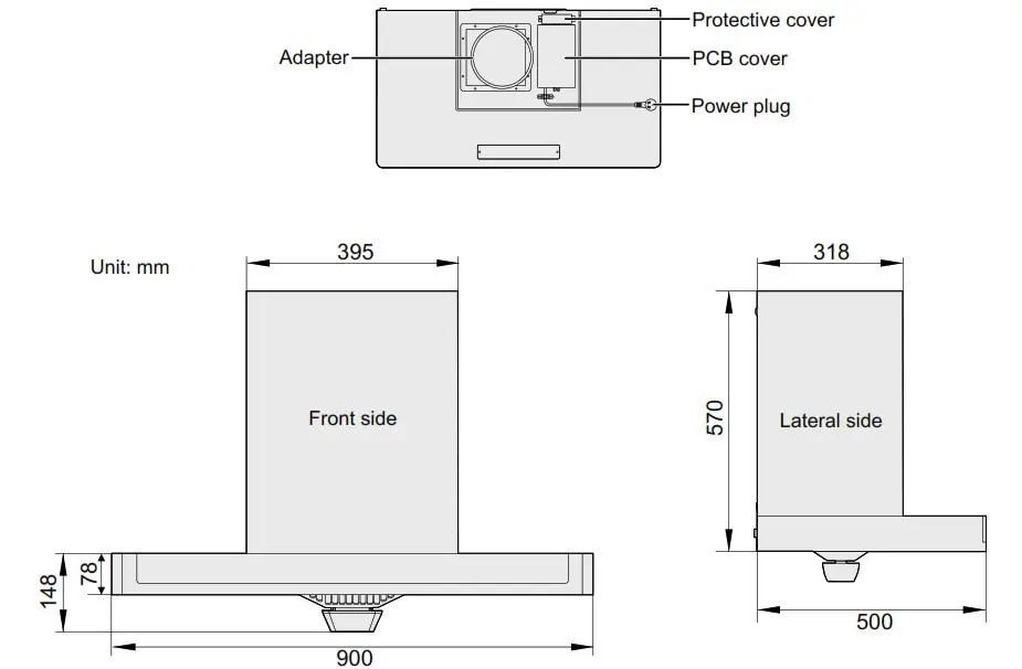 Panasonic FV-KTB2T61HK Range Hood- Part
