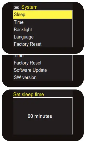 i-box 79273PI Shuffle Mini Hi-Fi Sound- System menu