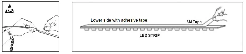 PROLED IP20 Flex Lightning Strip - Installation steps