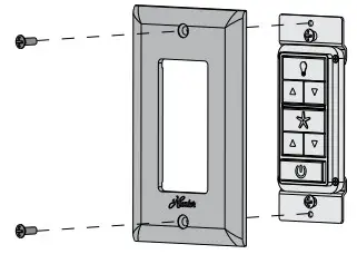 Hunter 99373 Ceiling Fan Remote Wall Control - Wall Plate