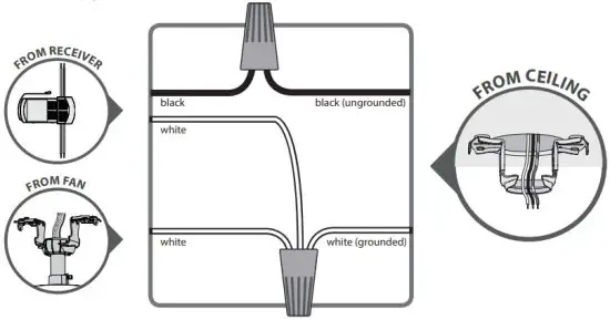 Hunter 99373 Ceiling Fan Remote Wall Control - CONNECTED