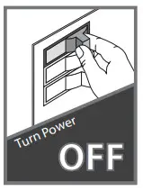 Hunter 99373 Ceiling Fan Remote Wall Control - Turning off