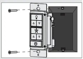 Hunter 99373 Ceiling Fan Remote Wall Control - r screw