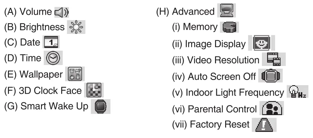Kidizoom Smartwatch DX - Settings