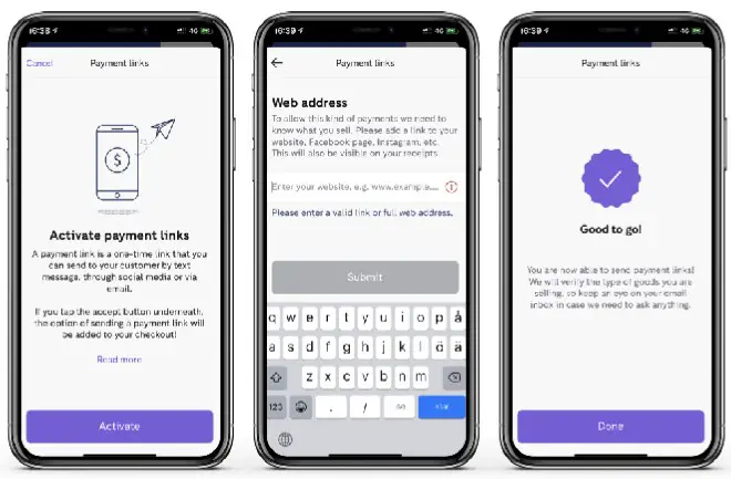 Zettle 68896 Payment Link - Activate the Pay by link