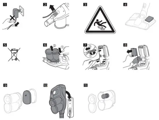 PHILIPS XC8347 01 8000 Series Aqua Plus Cordless Vacuum Cleaner - figure 1