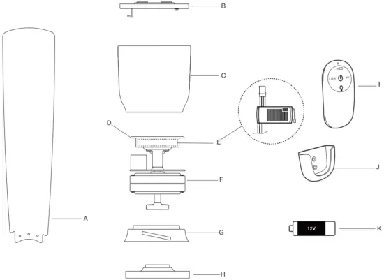 HOME DECORATORS COLLECTION SW19110 MWH Britton 52 Inch Ceiling Fan - fig 3