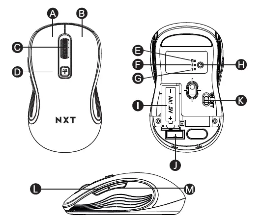 NXT-TECHNOLOGIES-2.4G-Bluetooth-Wireles- Mouse-FIG-1