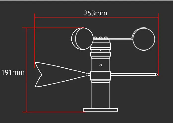 QUNBAO QM5388C CAN Bus Wind Speed and Direction Integrated Sensor fig 1