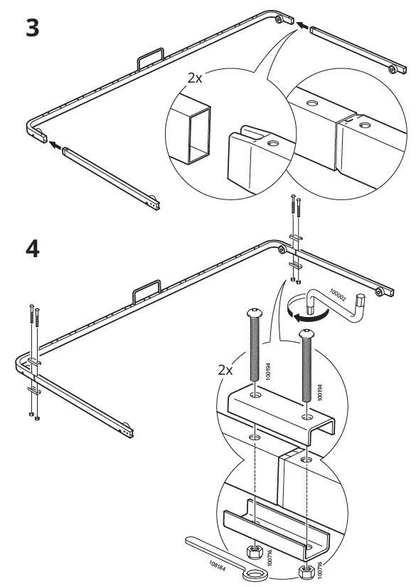 IKEA 904.483.26 Vitval Underbed Slatted Bed Base fig 4