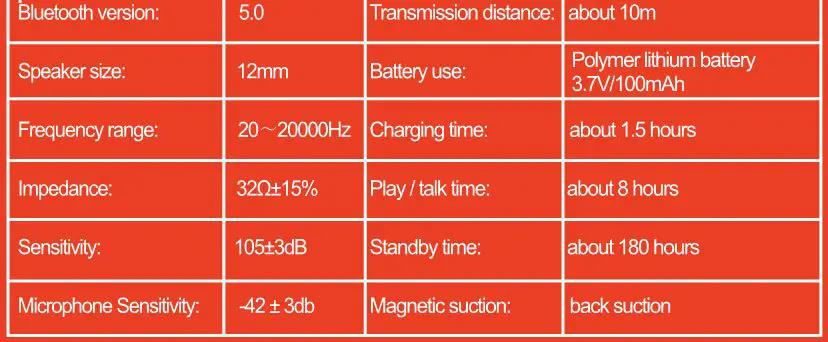boAt ROCKERZ Wireless Bluetooth Headsets - Specifications