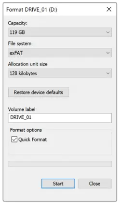 Blackmagicdesign MultiDocko format your driv