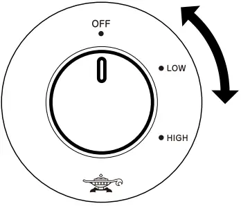 Adjust the switch knob