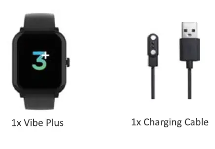 3Plus VIBE Plus Digital Smart Watch Fitness Tracker with Color TFT Display 1