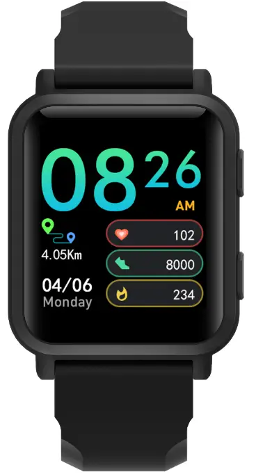 3Plus VIBE Plus Digital Smart Watch Fitness Tracker with Color TFT Display