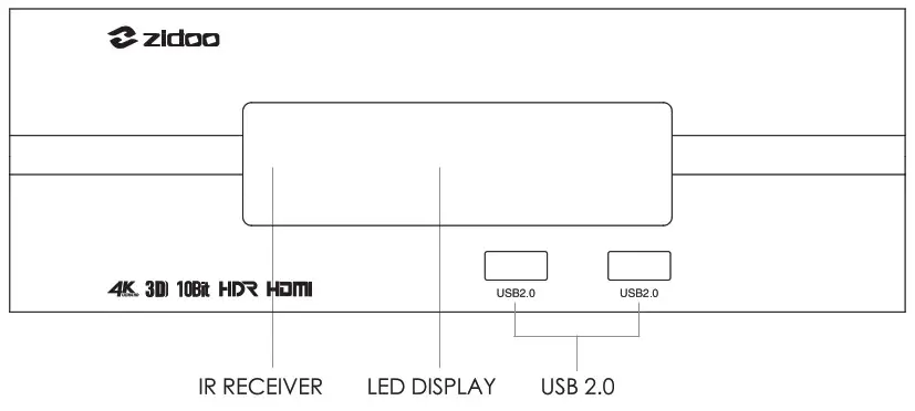Zidoo 4K HDR Media Player- Front