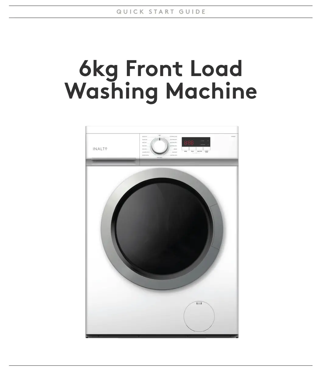 INALTO IFLW600 6kg Front Load Washing Machine User Guide
