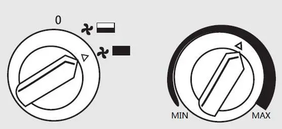 EUROM 340143 EK2K Round Compact Workshop Stove with Ceramic Element - Control panel