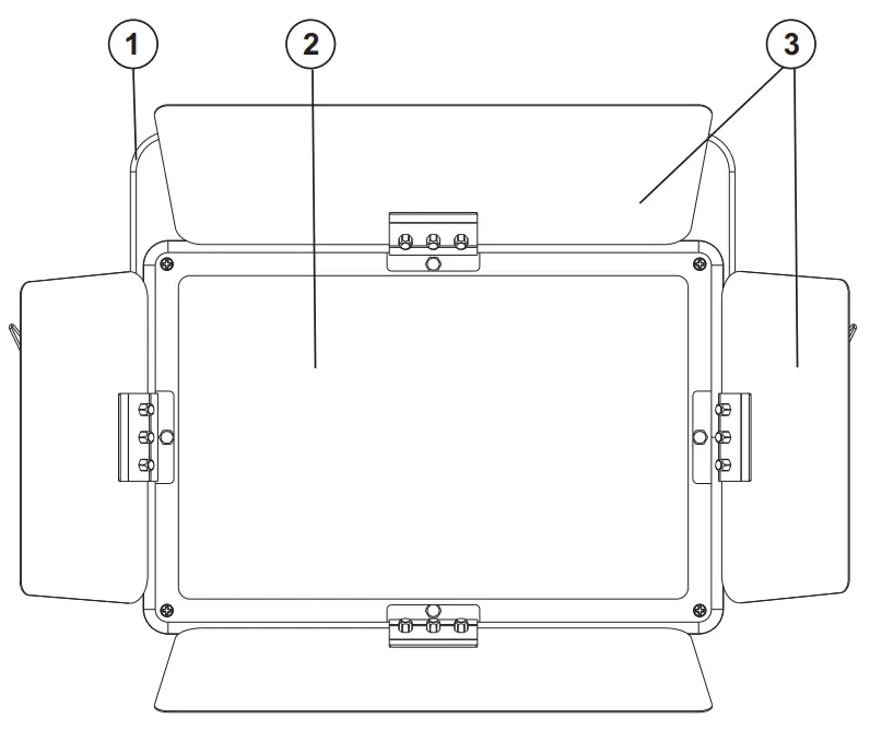 eurolite Akku PLL-168 WW or CW Rechargeable Panel Light - Via DMX cable 5