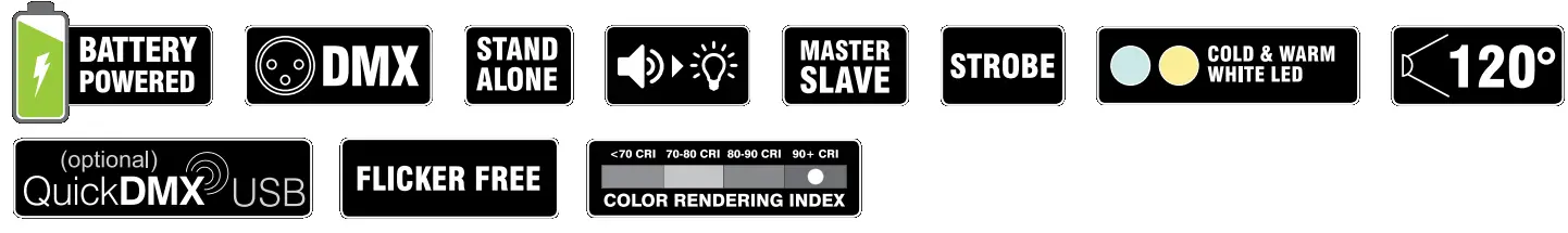 eurolite Akku PLL-168 WW or CW Rechargeable Panel Light - icon
