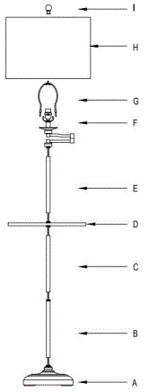 Maxax-F01-BK-60-Inch-Black-Tray-Table-Floor-Lamp-FIG-1